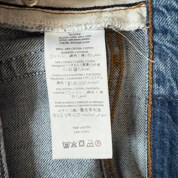 NWT Women's RE/DONE Wide Leg Jeans - Picture 8 of 11